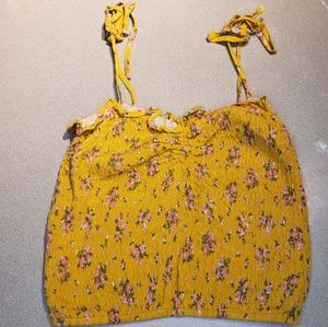 Papaya Floral dark yellow top